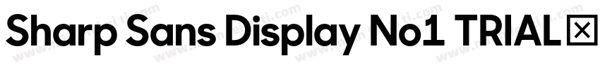 Sharp Sans Display No1 TRIAL字体转换